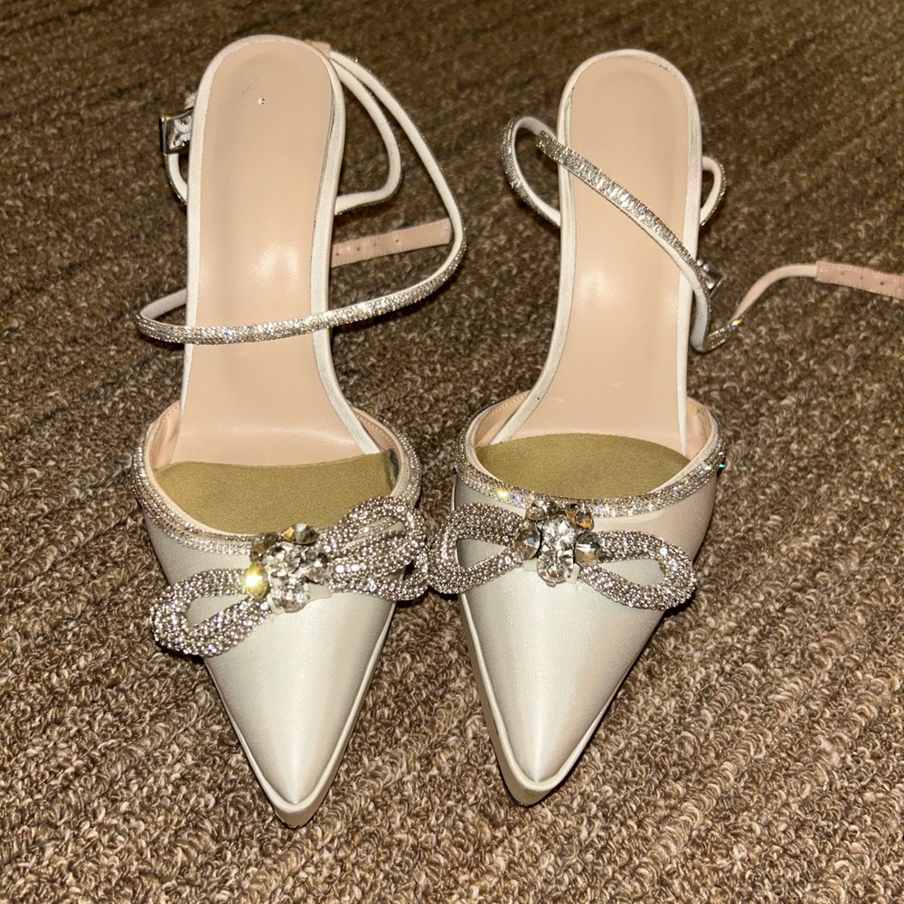 Mach and Mach Women's Strappy Heels with Rhinestone Detail